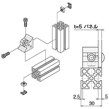 M6 ブロックブラケット 3025-C5 タイプ NIC(エヌアイシ・オートテック)