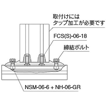 M6 フラットブラケット 6060 タイプ NIC(エヌアイシ・オートテック)