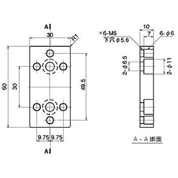 M6 エンドコネクタ 3060 タイプ NIC(エヌアイシ・オートテック)