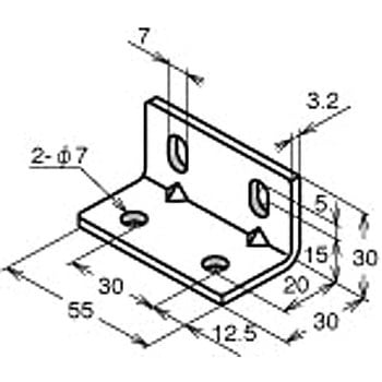M6 スタンダードブラケット/スチール製 3055 タイプ NIC(エヌアイシ・オートテック)