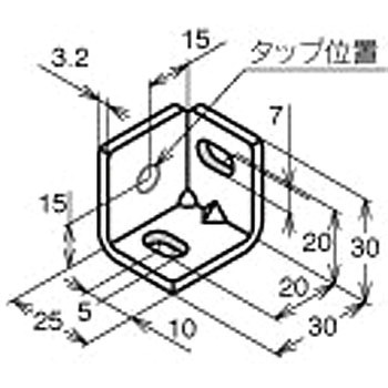 M6 スタンダードブラケット/スチール製 C-3025 タイプ NIC(エヌアイシ・オートテック)