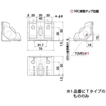 M8 デルタブラケット/シルバー 80 タイプ NIC(エヌアイシ・オートテック)