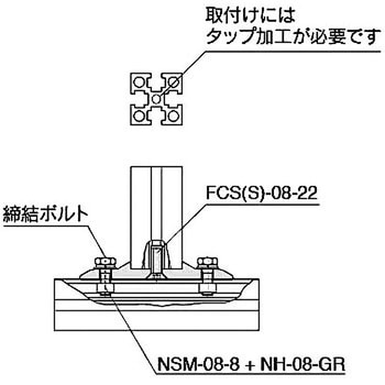 M8 フラットブラケット 4080 タイプ NIC(エヌアイシ・オートテック)