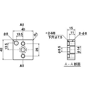 M8 エンドコネクタ 4040 タイプ NIC(エヌアイシ・オートテック)