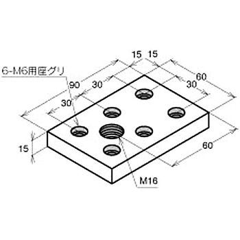 レベリングフットベース (M6) NIC(エヌアイシ・オートテック)