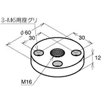 レベリングフットベース (M6) NIC(エヌアイシ・オートテック)