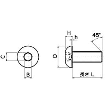 六角穴付ボタンボルト (M4) NIC(エヌアイシ・オートテック)