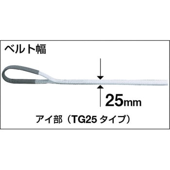 TG25-20C ベルトスリング 化学薬品用 25mm巾 1本 TRUSCO 【通販モノタロウ】