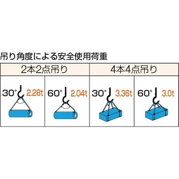 GRE-12S3 WスリングEタイプ両端シンブル 1本 TRUSCO 【通販サイト