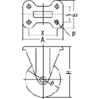 ナイロンホイルウレタン車100mm TRUSCO