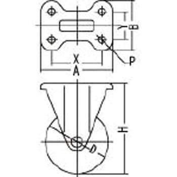 TYSNK-200 ナイロン車固定200mm TRUSCO 単輪 - 【通販モノタロウ】