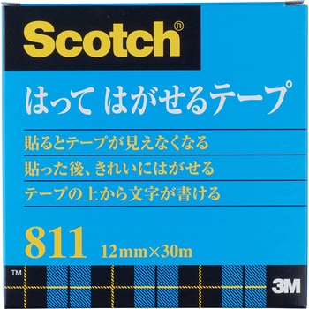 811 3 12 3m スリーエム スコッチ はってはがせるテープ 大巻 スリーエム 3m テープ長さ 30m テープ幅 12mm 811 3 12 1巻 通販モノタロウ