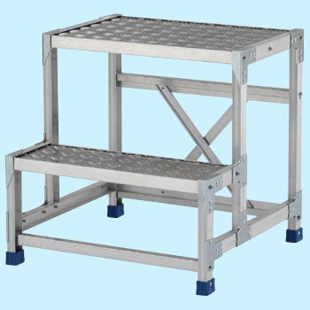 アルインコ 作業台 天板縞板タイプ 2段 CSBC255S 組立品 組立設置不可