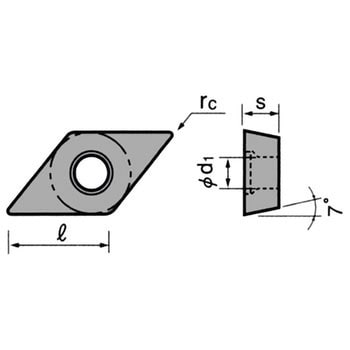 チップ DCGT-AL タンガロイ 旋盤用チップひし形 【通販モノタロウ】