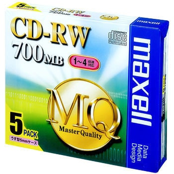 CDRW80MQ.S1P5S データ用CD-RW MQシリーズ (1-4倍速) マクセル 08487762