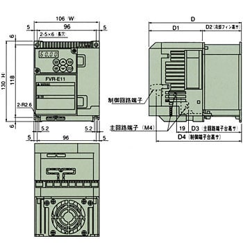 FVR0.75E11S-7 低騒音高性能コンパクト形インバータ FVR-E11Sシリーズ 