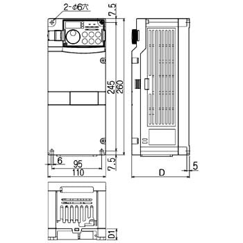 FR-F720P-1.5K インバータ FREQROL-F700シリーズ 1台 三菱電機 【通販