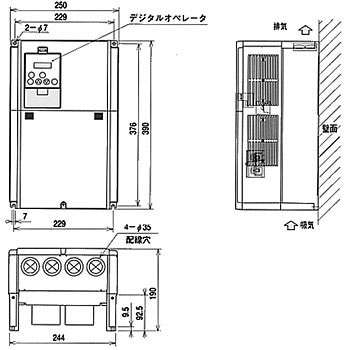 SJ300-185HF インバータ SJ300シリーズ 1台 日立産機システム 【通販