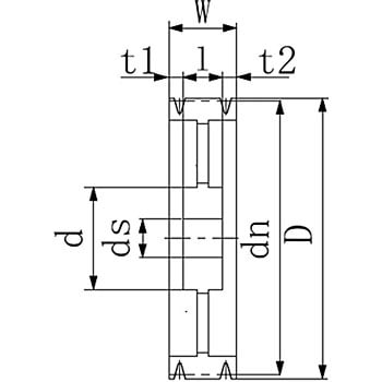 VPプーリ A2 軸穴完成品(軸穴+キー溝) エバオン Vプーリー 【通販モノタロウ】