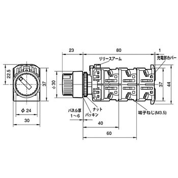 セレクタスイッチ AR22シリーズ 丸ツマミ形 富士電機