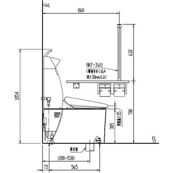 LIXIL一体型タンク便座DT-385JHの開封済みの未使用品（便器無し） DT-385JH アステオリトイレ シャワートイレ一体型手洗い付タンク 1台