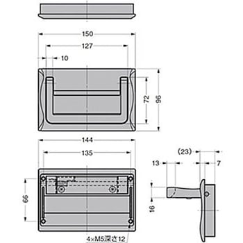 ステンレス鋼製トランクハンドル LAMP(スガツネ)