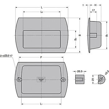 埋込引手 HH-P130 LAMP(スガツネ)