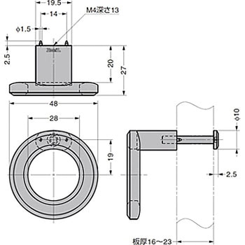 ステンレス鋼製つまみ LAMP(スガツネ工業)