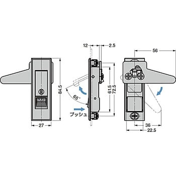 平面ハンドル MS720型 LAMP(スガツネ)