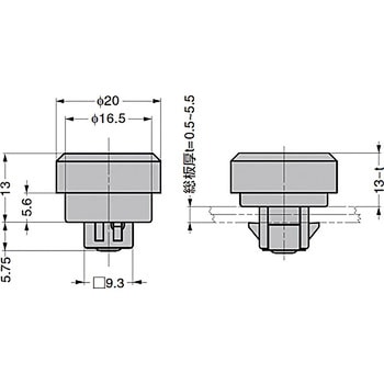 フレキシブルファスナー 294-9302-00-00055 ワンタッチ取付 LAMP(スガツネ)