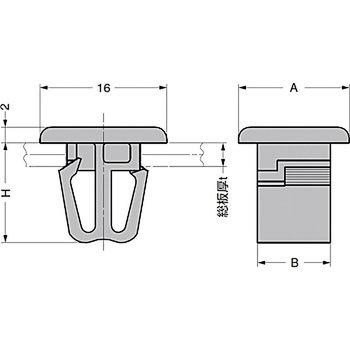 ポリアミドスナップファスナー 214-0109型 ワンタッチ取付 LAMP(スガツネ工業)