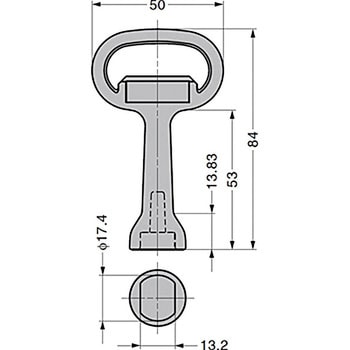 ステンレス鋼製クォーターターン 100-9501 LAMP(スガツネ工業)