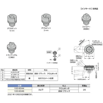クォーターターン 100-90型 - LAMP(スガツネ工業)