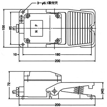 OFL-2Y-SM2 フットスイッチ SM2形シリーズ 1台 オジデン(大阪自動電機