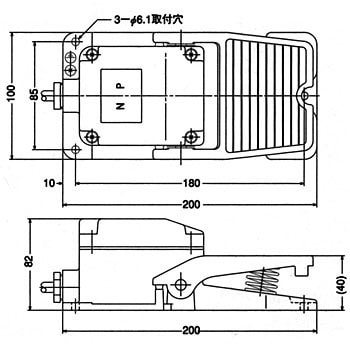 フットスイッチ SM2形 SMC2形シリーズ シール構造スイッチ内蔵タイプ オジデン(大阪自動電機)