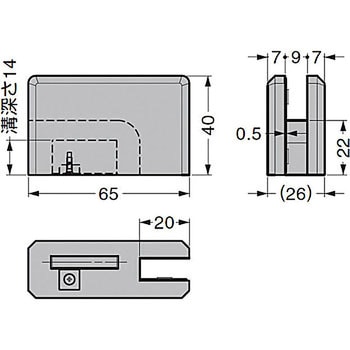 EXCELOCKガラス扉用受座 XL-ESG型 開き戸用 LAMP(スガツネ)