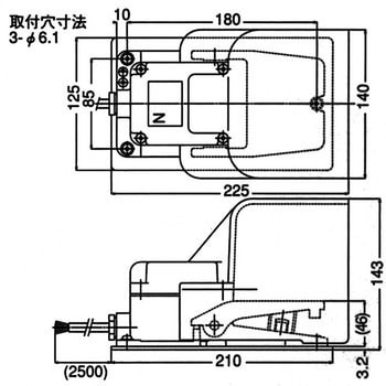 フットスイッチ 2NY-SM2形シリーズ オジデン(大阪自動電機)