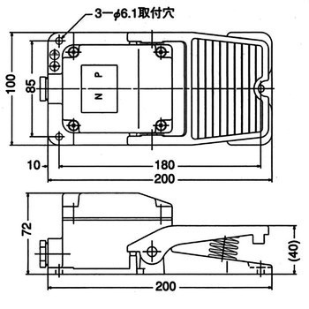 フットスイッチ OFL-VG-SM2形シリーズ オジデン(大阪自動電機)