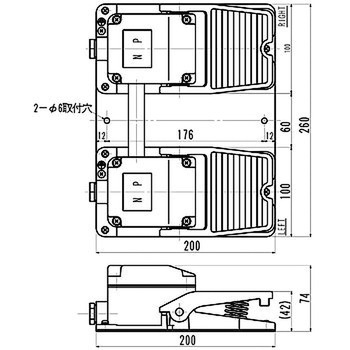 フットスイッチ OFL-VG-SM2形シリーズ オジデン(大阪自動電機)