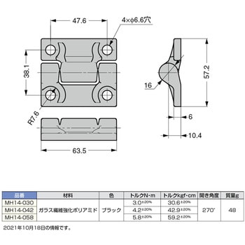 トルクヒンジ MH14型 LAMP(スガツネ工業)
