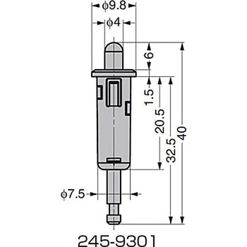 ワンタッチピボットヒンジ 245-9301、245-9303 LAMP(スガツネ)
