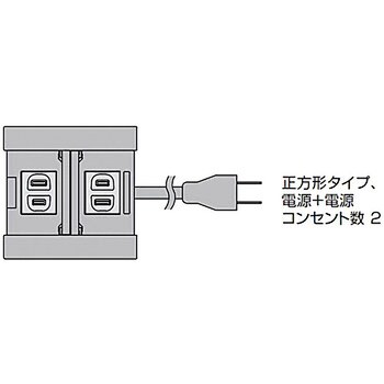 DMS-PP-BL デスクトップマルチタップ DML型、DMS型 1個 スガツネ(LAMP