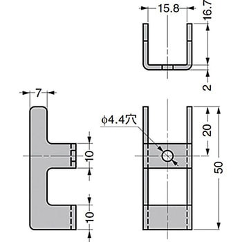 収納フック用ブラケット NF-50D LAMP(スガツネ)