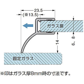 8858KUO-8-2500 エッジシール 8858KUO-8-2500 1個 スガツネ(LAMP