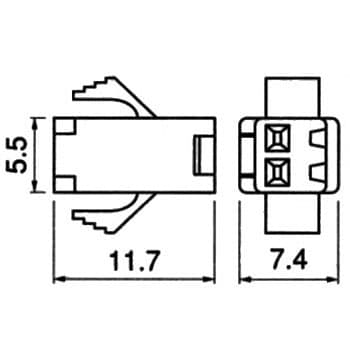 Smp 02v Bc 中継接続用コネクタ Smシリーズ プラグハウジング 日本圧着端子製造 Jst 定格電圧 Max250 Ac Dc V 極数 2 色 黒 Smp 02v Bc 1パック 10個 通販モノタロウ 34954543