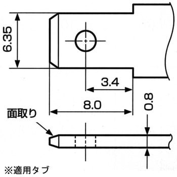 絶縁付タブ・オン接続子 TYPEⅡ JST(日本圧着端子製造)