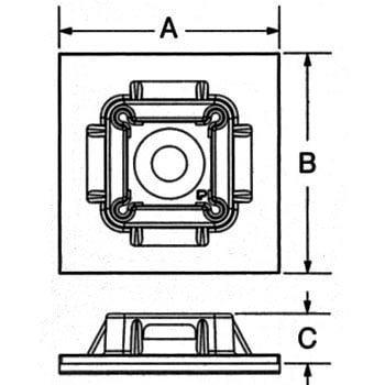 ABM40B �X�[�p�[�O���b�v��p �S���e�[�v�t���Œ�� PANDUIT(�p���h�E�C�b�g) 08531731