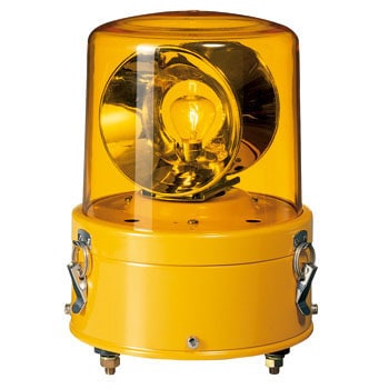 パトライト 大型回転灯 KG-100-Y Φ186 大型2面反射鏡 黄色-