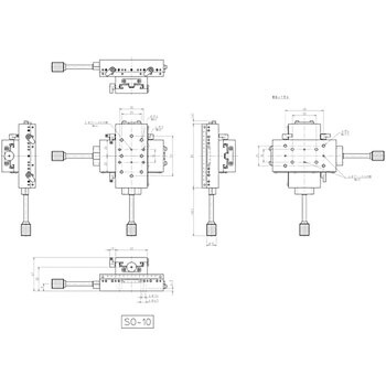 ミラック アリ溝式ステージXY軸 (1個) 品番：XJK-140 :ts-2081435:工具