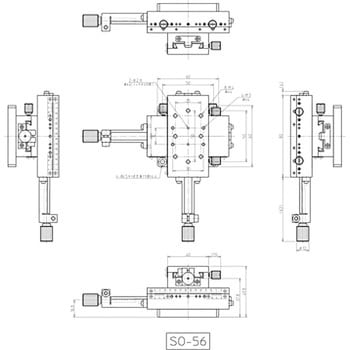 So 56 ハンドル固定強化タイプxy軸 送りねじ式 1台 ミラック光学 通販サイトmonotaro